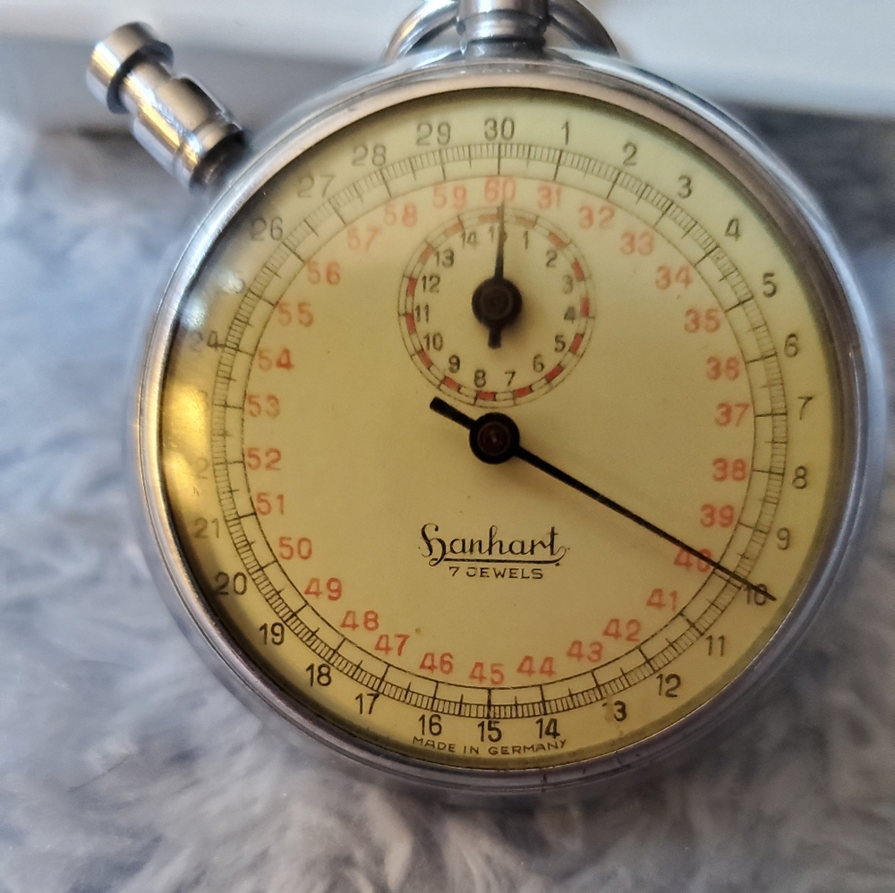 Hanhart German 7 Jewels WW2 Stopwatch